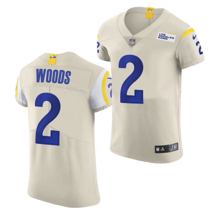 Men Los Angeles Rams #2 Robert Woods Nike Cream Vapor Elite NFL Jersey